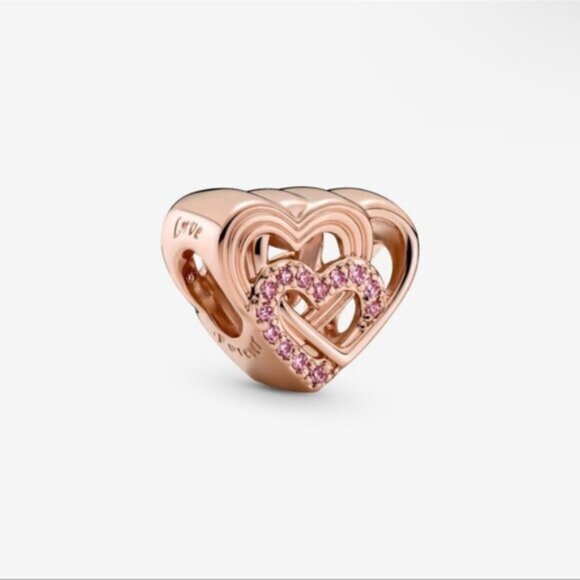 Authentic Pandora Intertwined Love Hearts Charm - Picture 1 of 5
